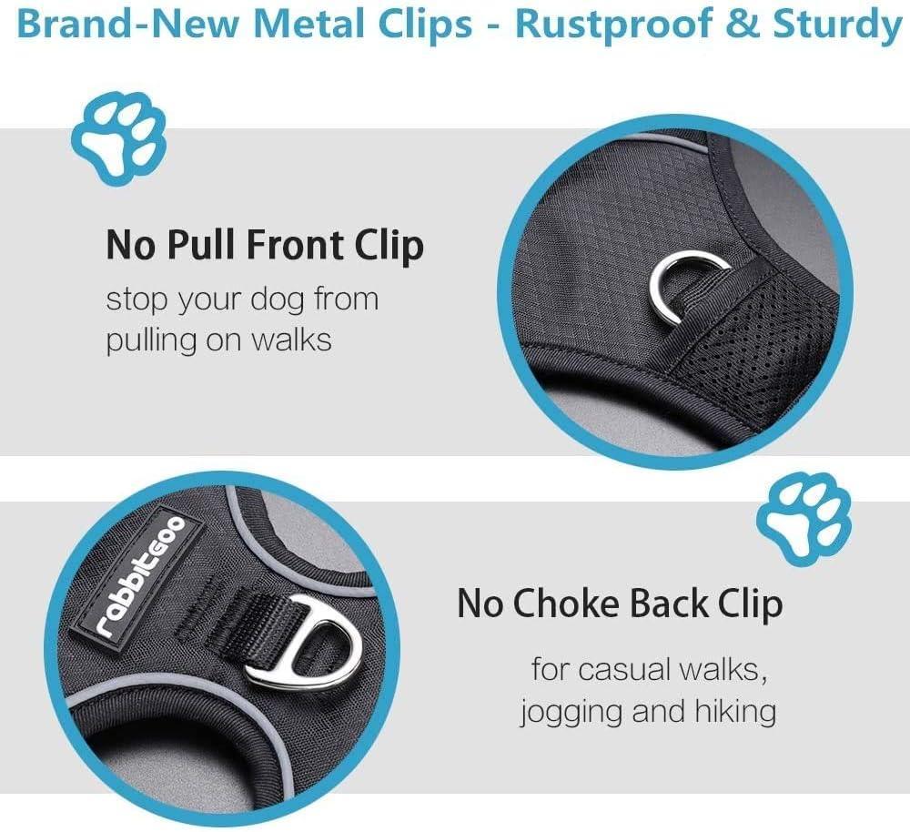 No Pull Dog Harness and Leash Set - Black / S