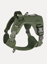 Solid Escape Proof Tactical Dog Vest Harness - Green