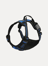 Urban Grid No Pull Dog Harness - Checkered Blue
