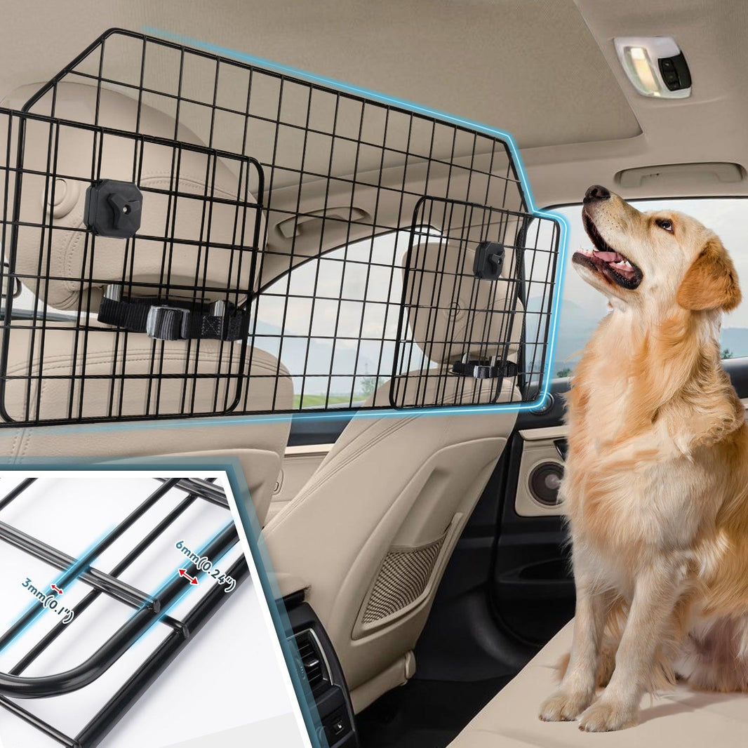 Rabbitgoo Adjustable Dog Car Barrier - Black