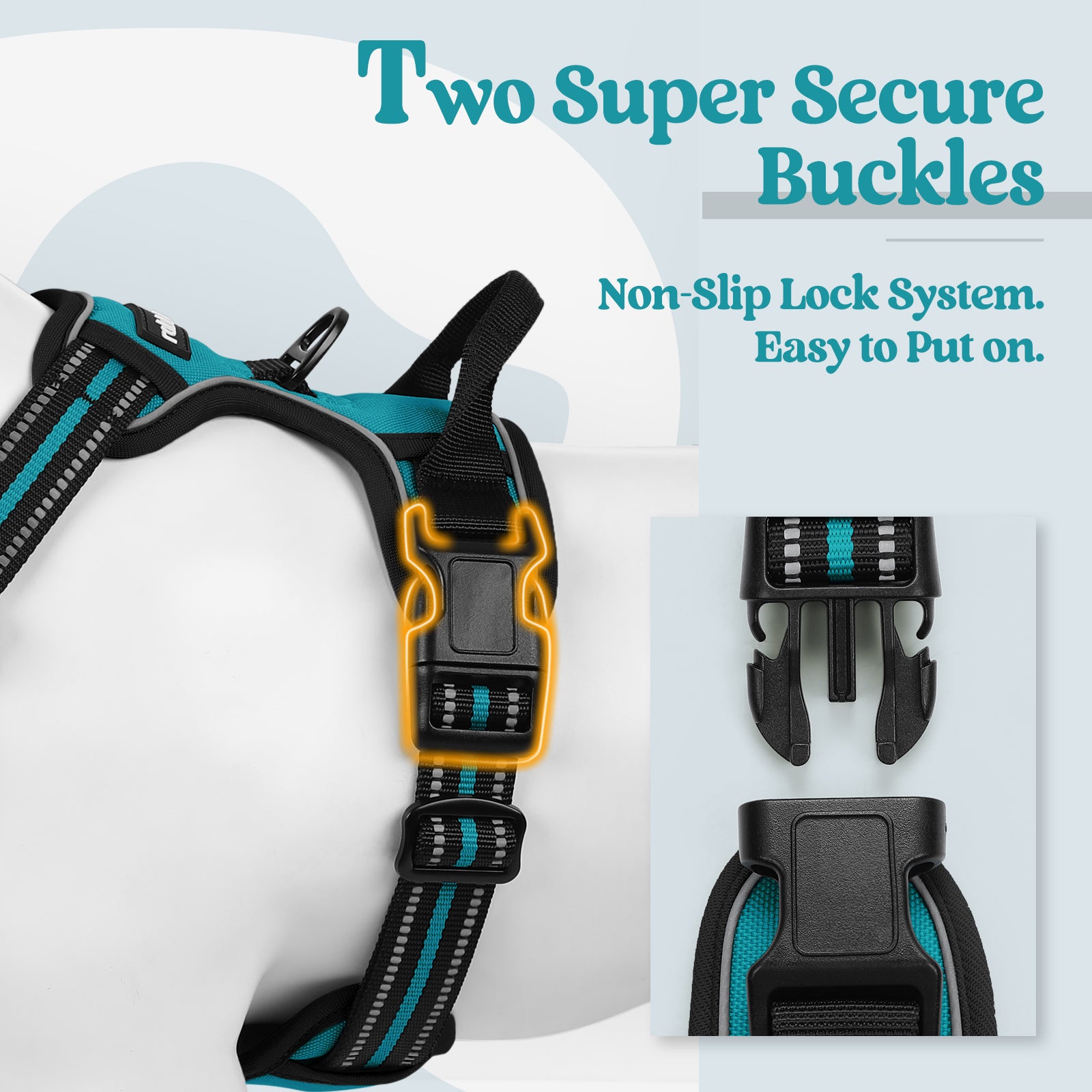 Rabbitgoo No Pull Dog Harness - Teal