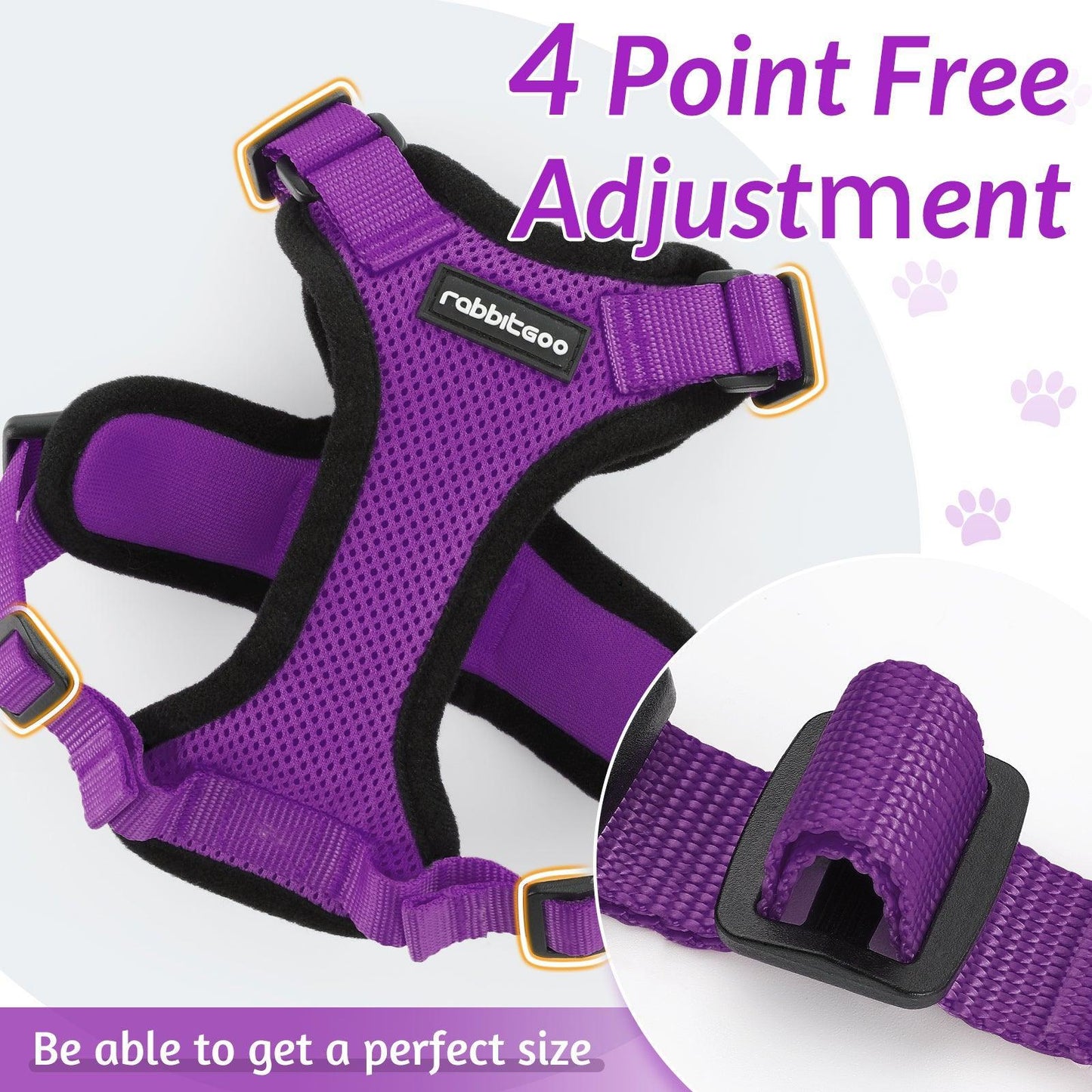 Rabbitgoo Adjustable Cat Harness and Leash Set