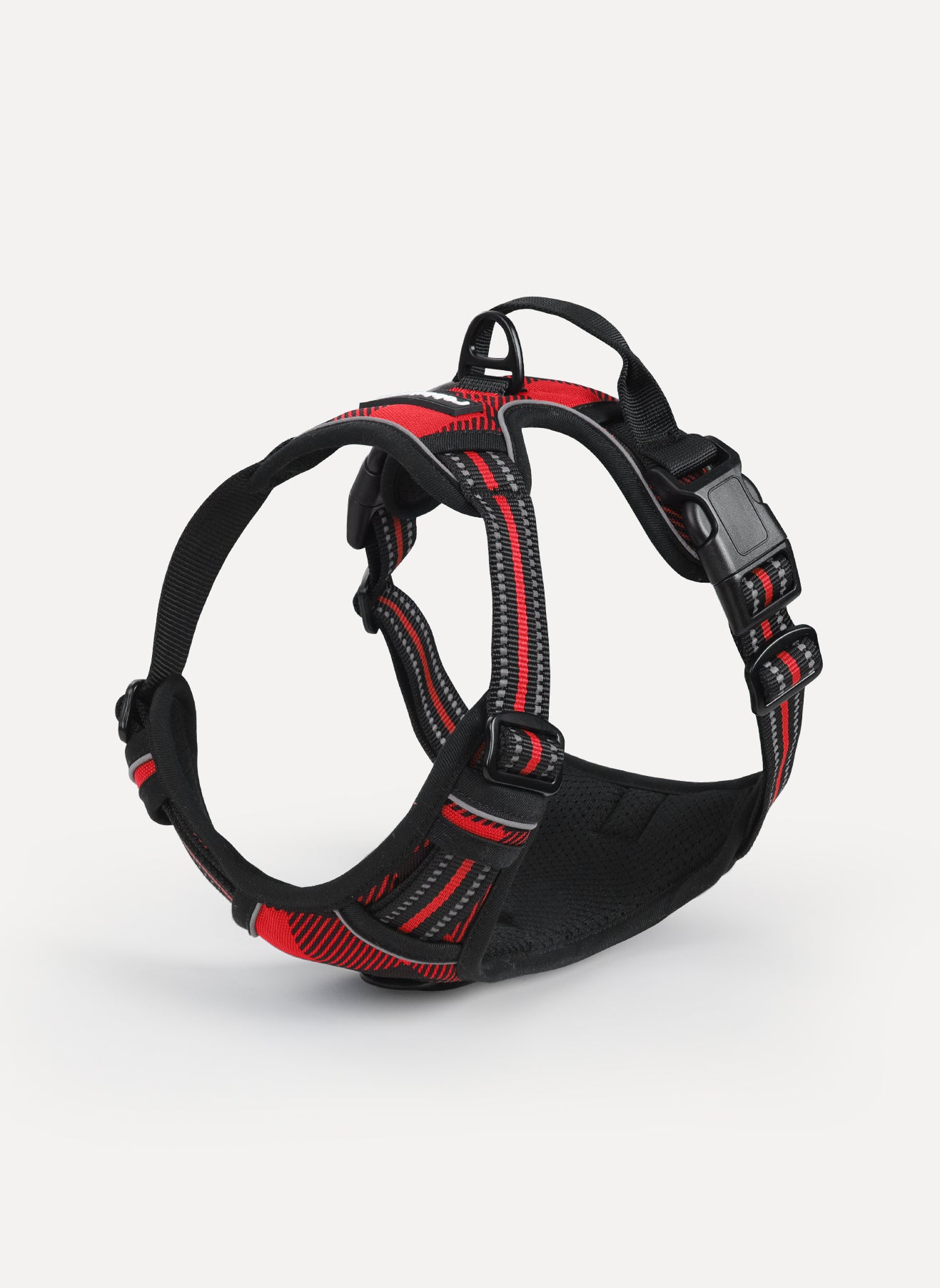 Rabbitgoo Plaid Dog Harness for Large Dogs - Checkered red