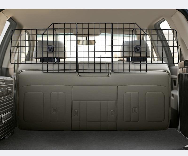 Rabbitgoo Triple Folding Adjustable Dog Car Barrier - Black