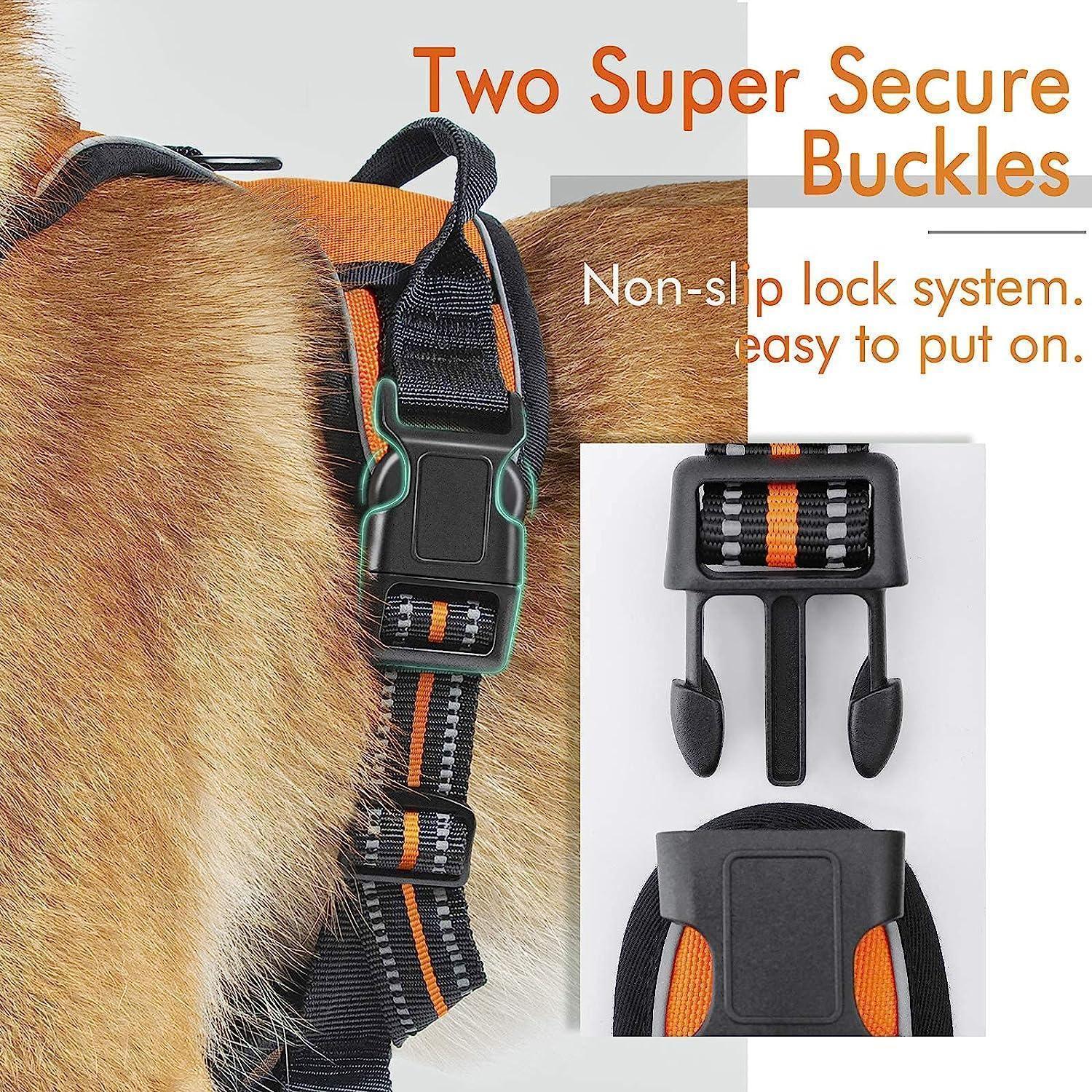 Rabbitgoo No Pull Dog Harness - Orange 