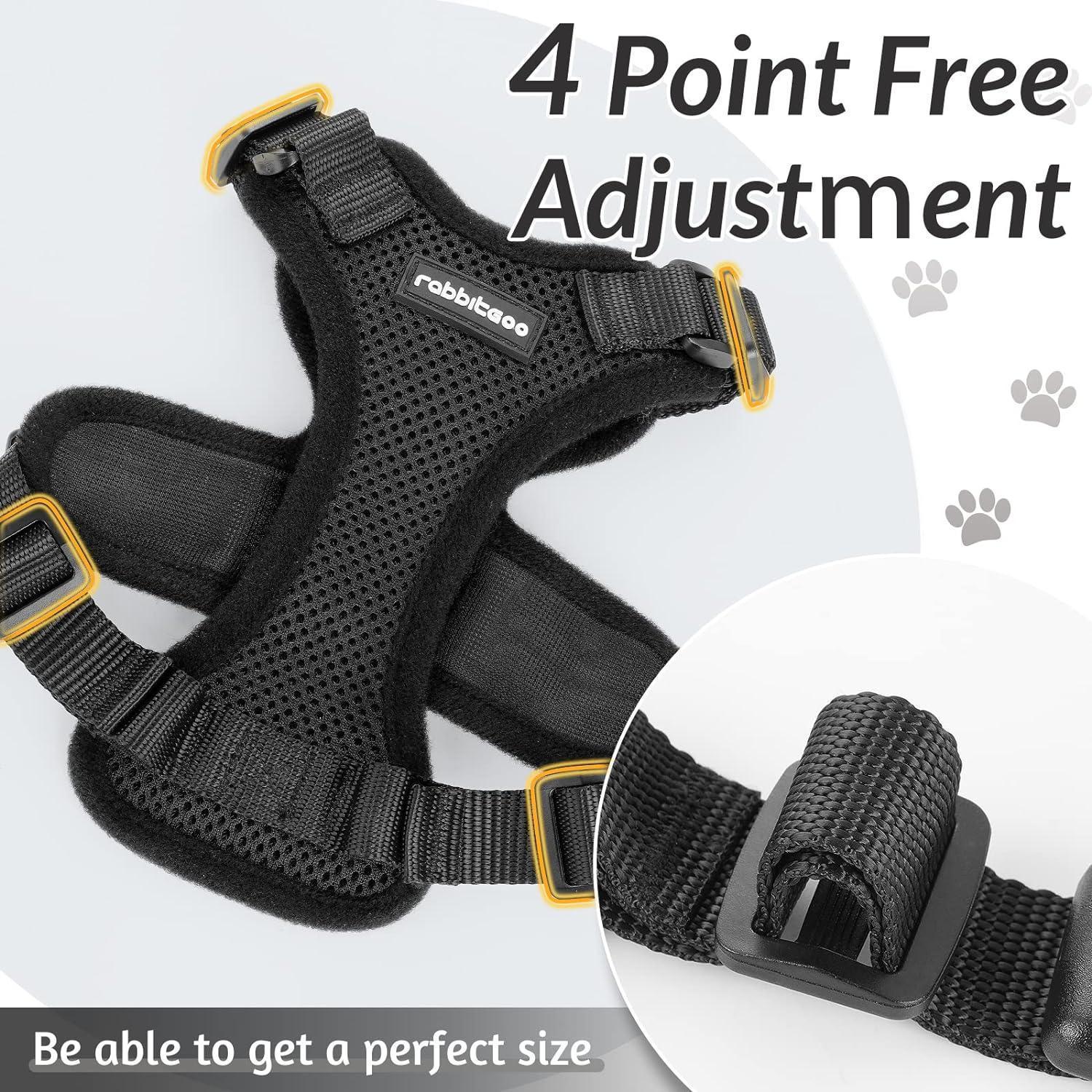 Rabbitgoo Adjustable Cat Harness and Leash Set - Black