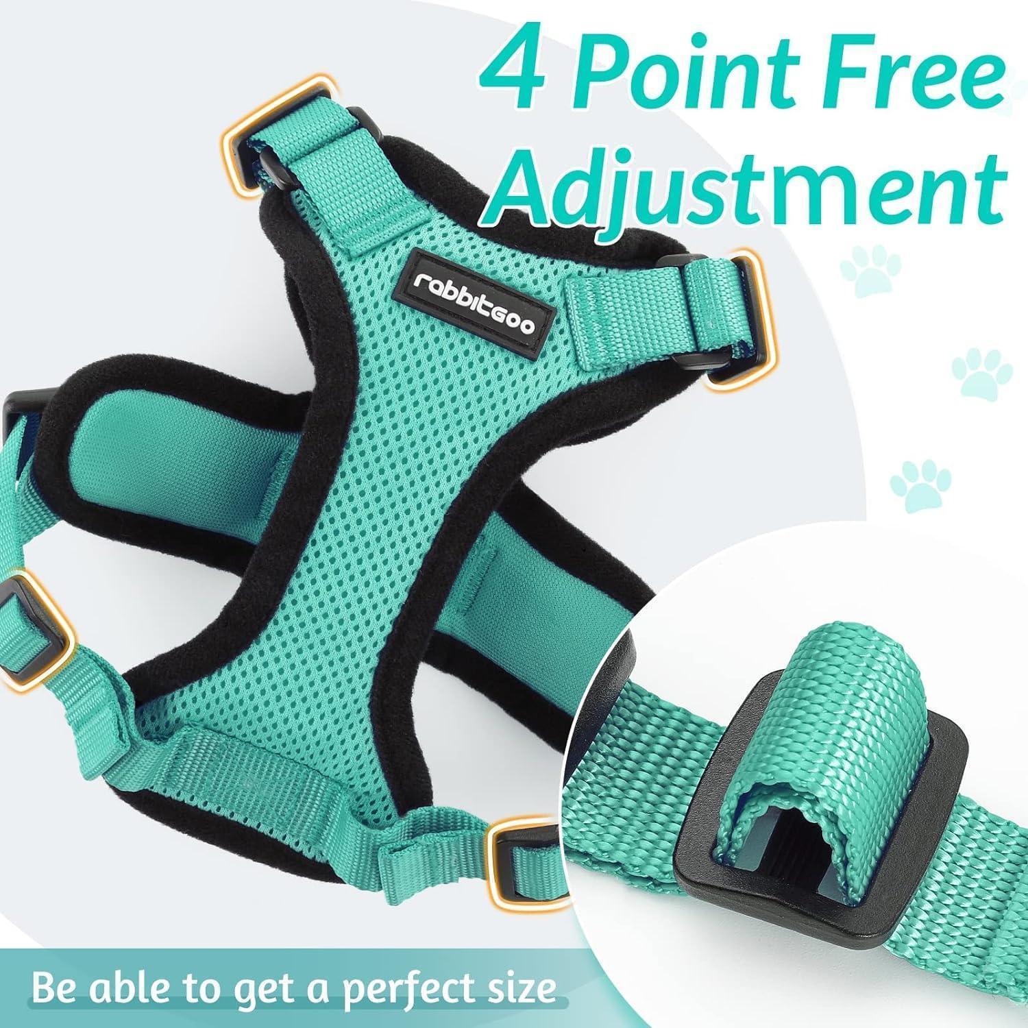 Rabbitgoo Adjustable Cat Harness and Leash Set - Emerald