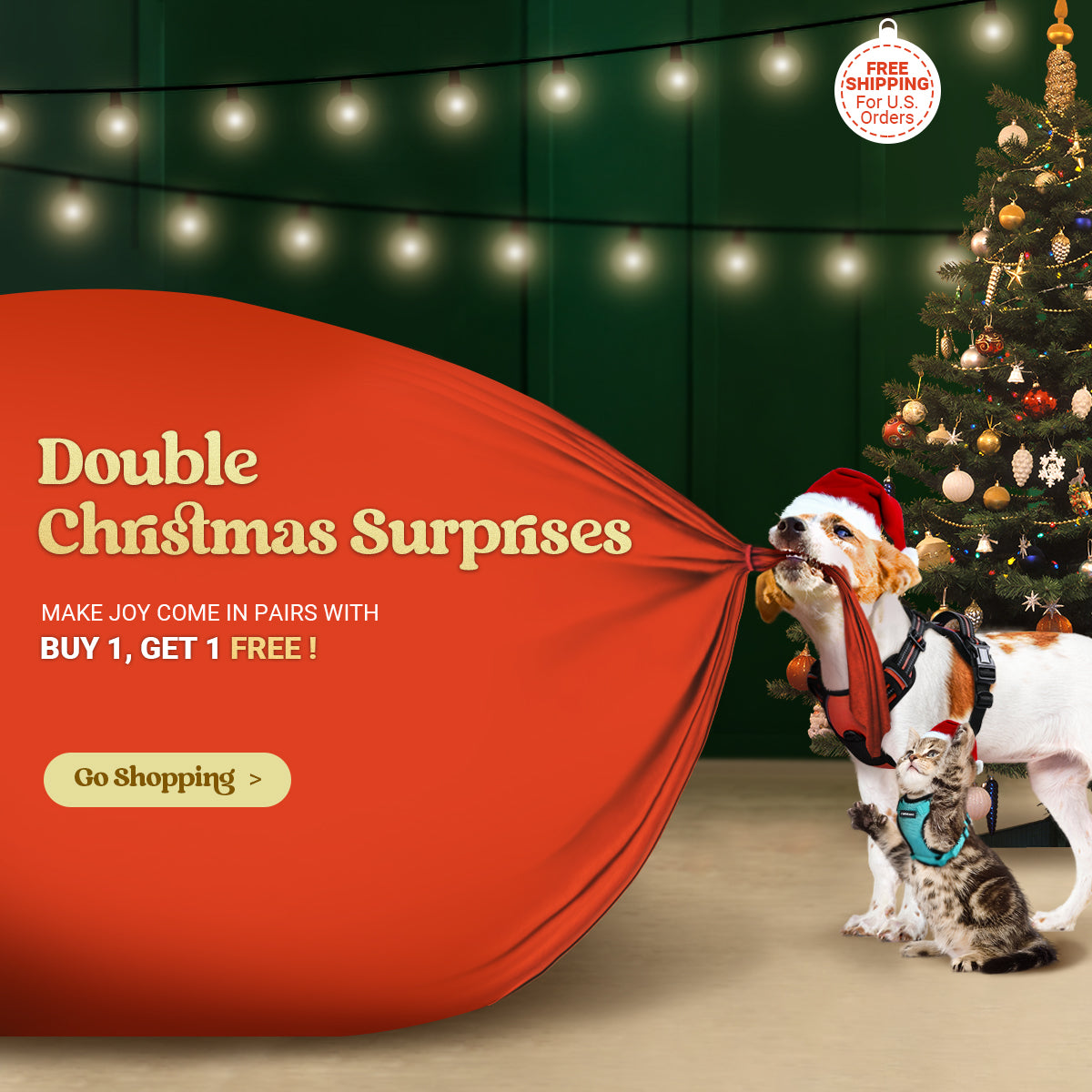 Rabbitgoo Christmas buy 1 get 1 free