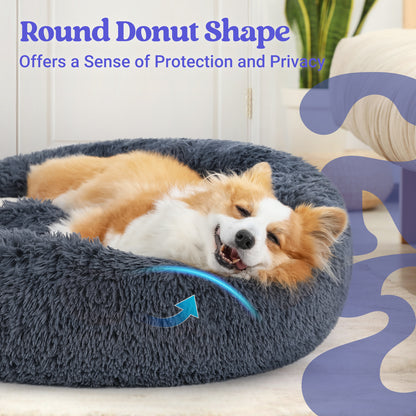 Floof Calming 24'' Dog Bed for Small Dog - Dark Grey