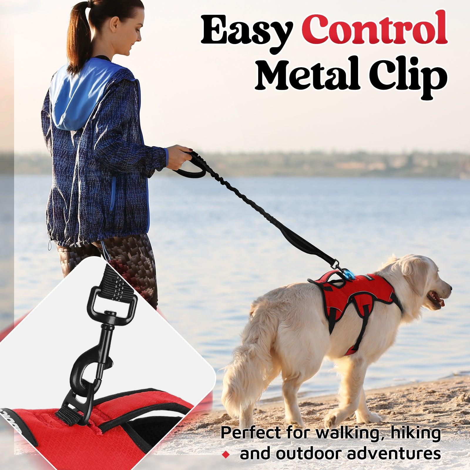 Rabbitgoo Large Dog Harness with Handle for Lifting - Red