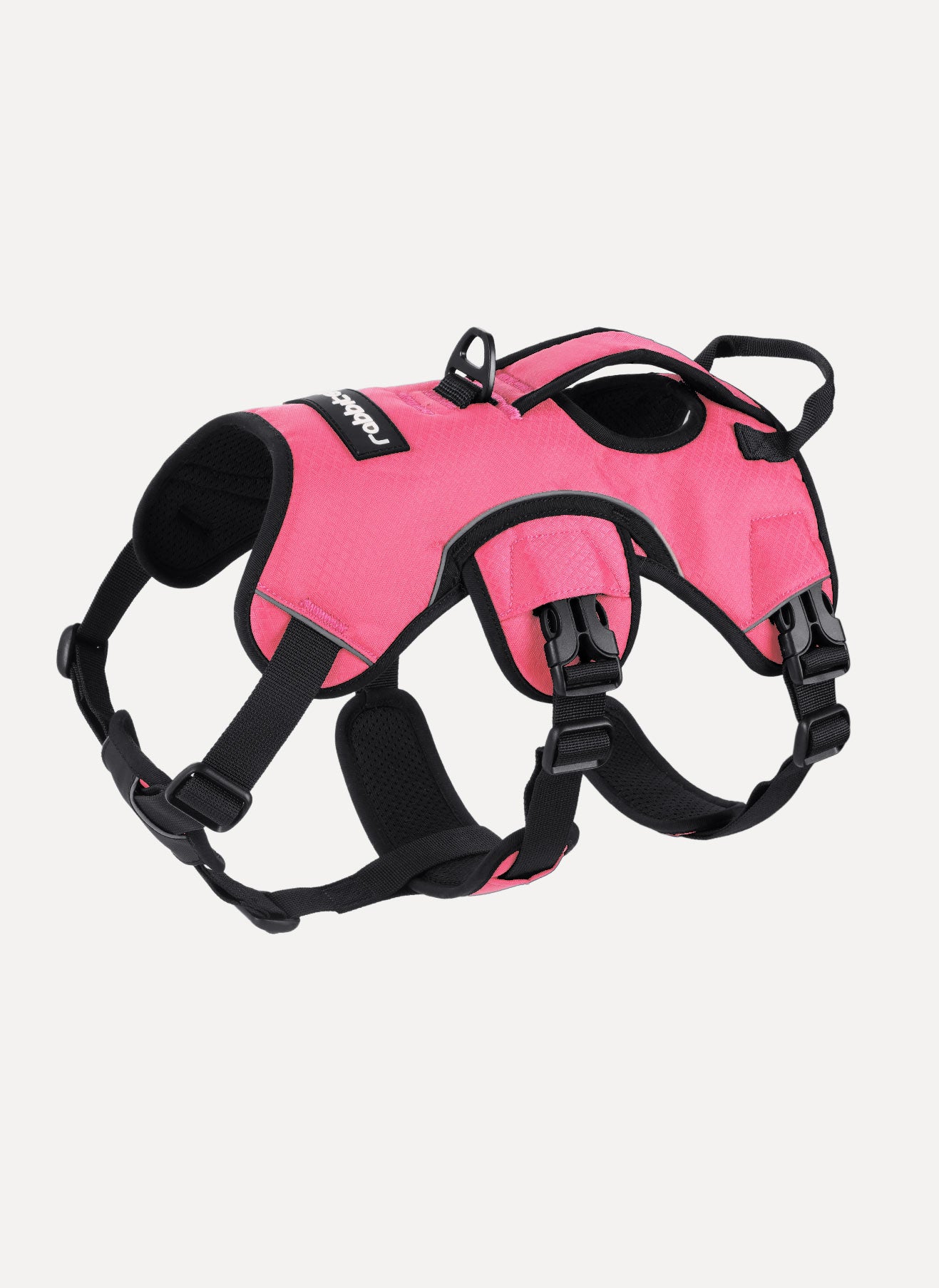 Rabbitgoo Large Dog Harness with Handle for Lifting - Pink