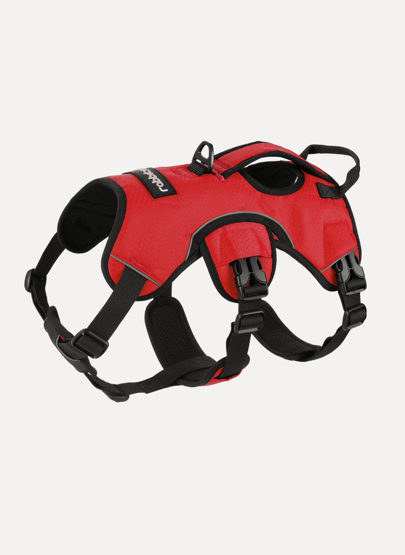 Rabbitgoo Large Dog Harness with Handle for Lifting - Red