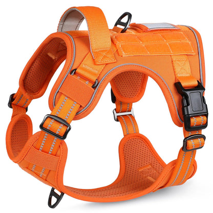 Colorful Escape Proof Tactical Dog Vest Harness - Rabbitgoo