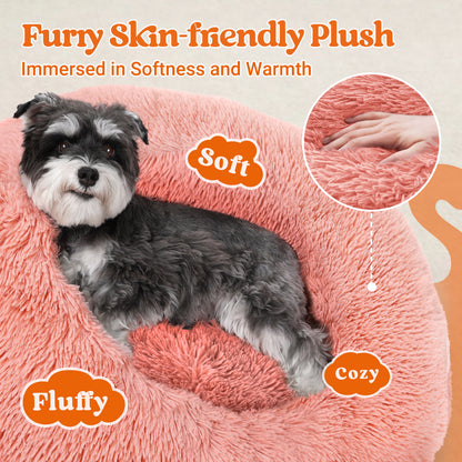 Floof Calming 24'' Dog Bed for Small Dog - Pink