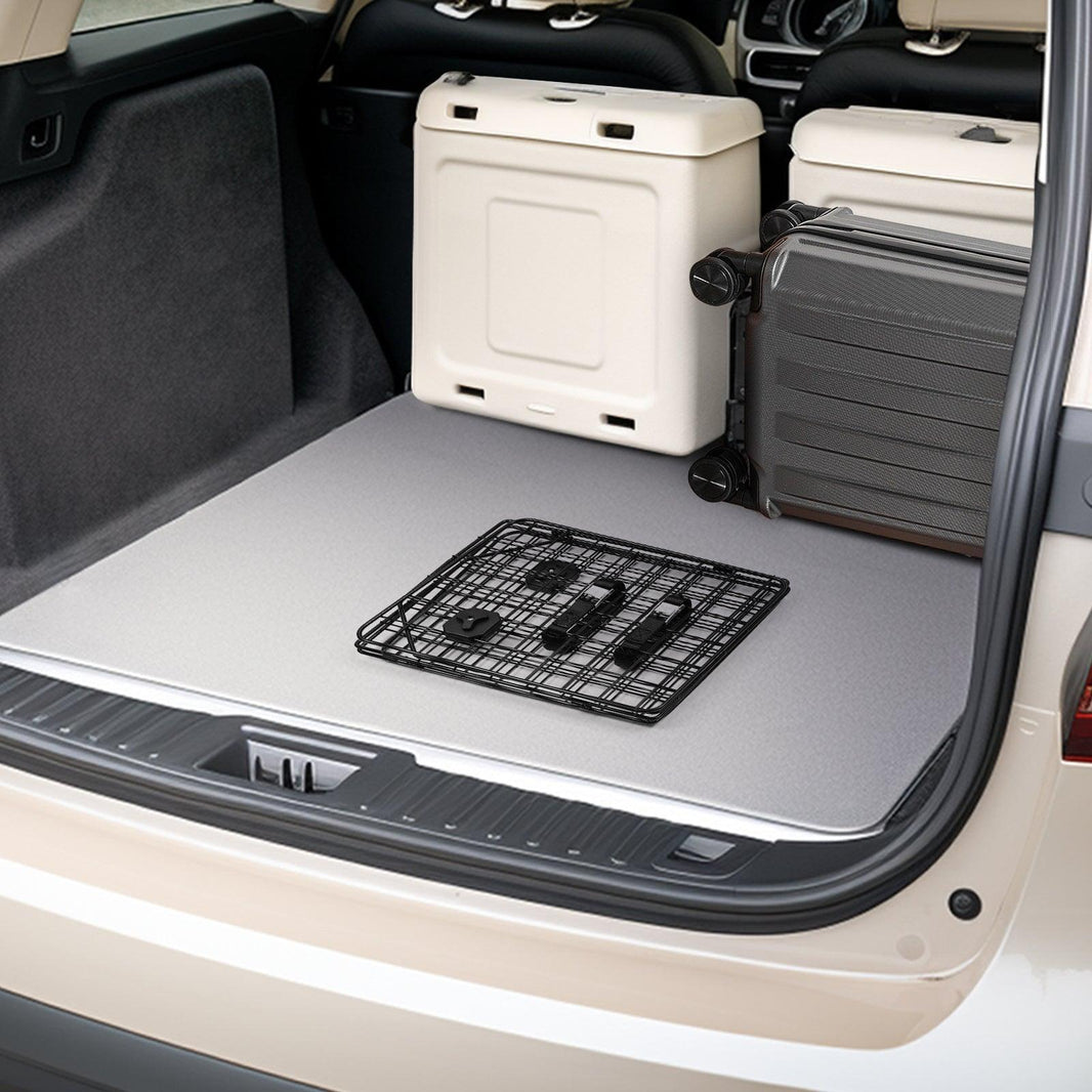 Rabbitgoo Triple Folding Adjustable Dog Car Barrier - Black