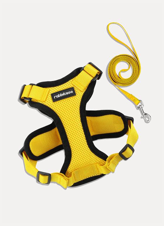 Rabbitgoo Adjustable Cat Harness and Leash Set - Yellow