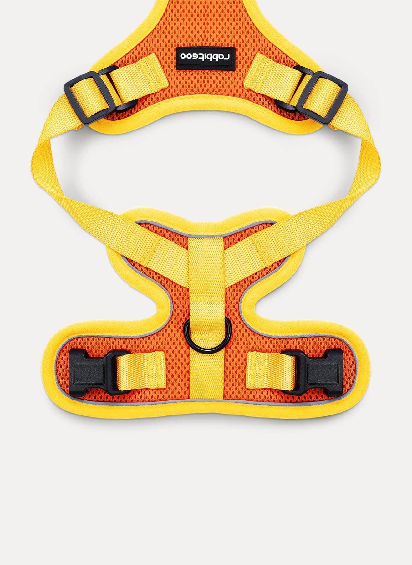 Rabbitgoo 2-tone Adjustable cat harness and leash set - Yellow & Orange