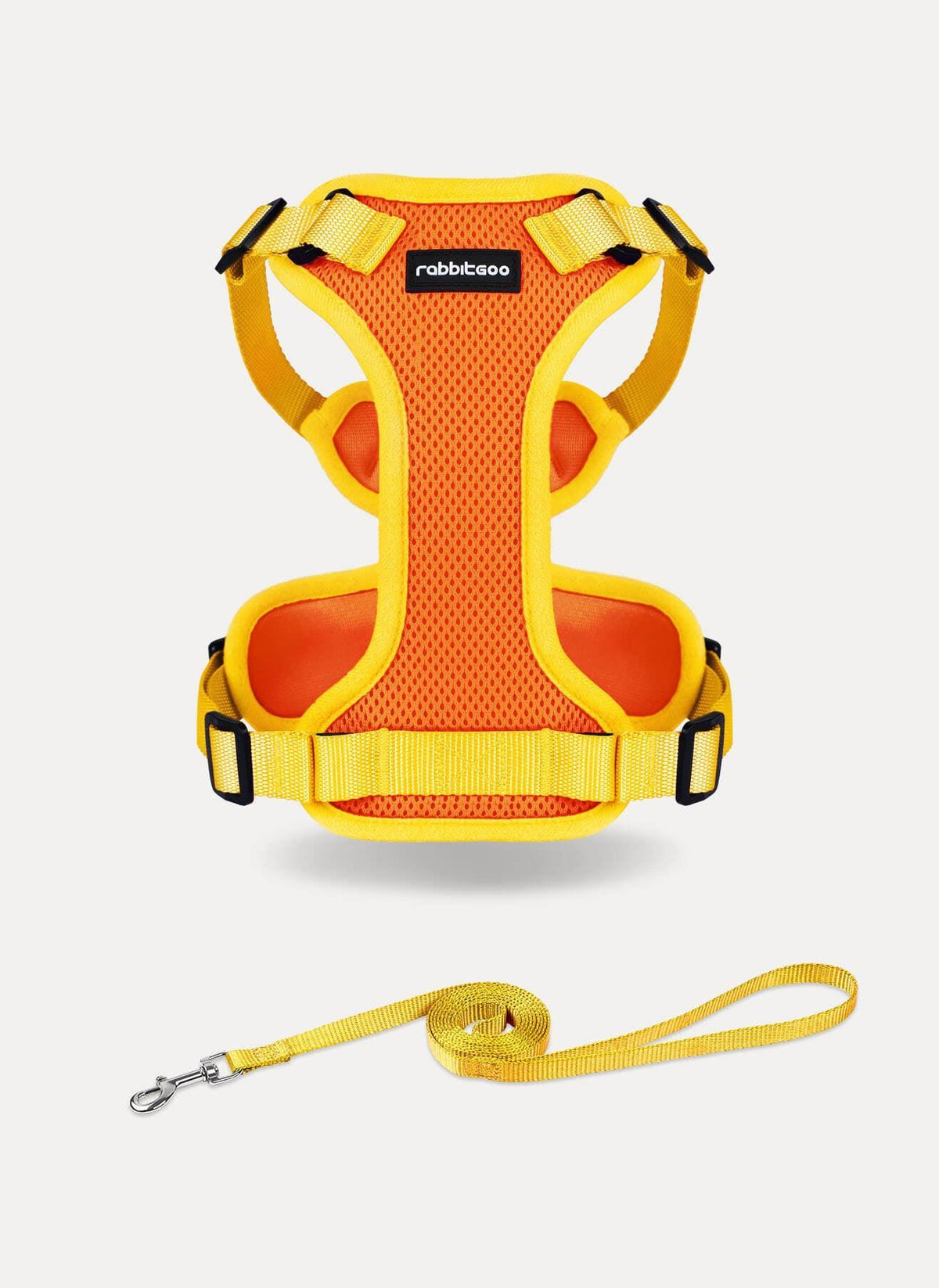 Rabbitgoo Fusion Adjustable cat harness and leash set - Orange & Yellow 
