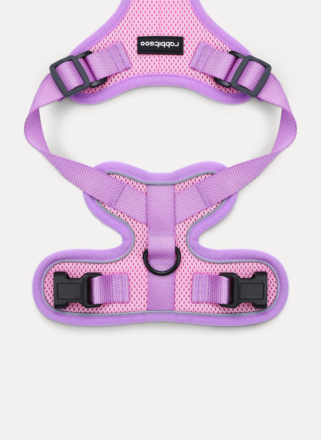 Rabbitgoo 2-tone Adjustable cat harness and leash set - Purple & Pink