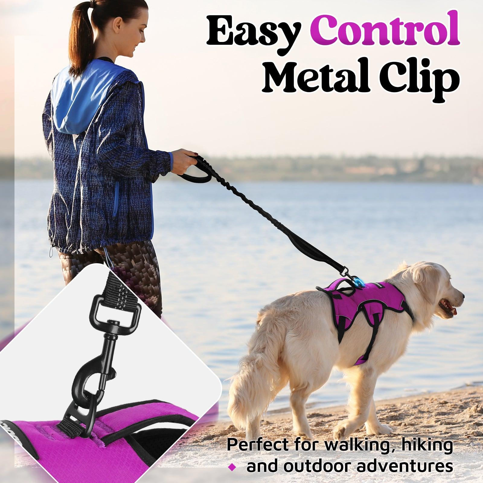 Rabbitgoo Large Dog Harness with Handle for Lifting - Purple