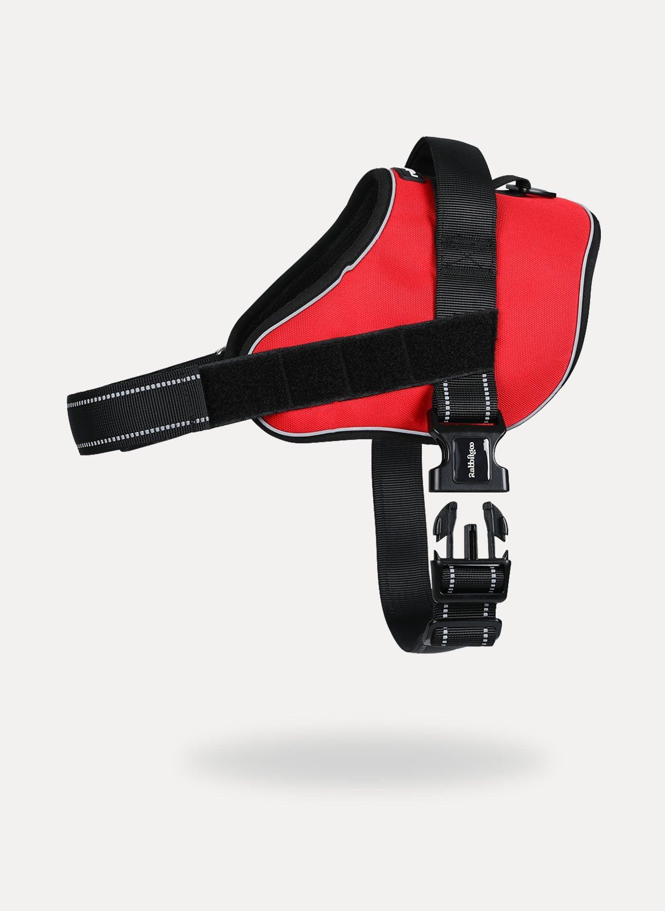 Easy Walk Dog Harness with One Easy-Fit Buckle - Red 