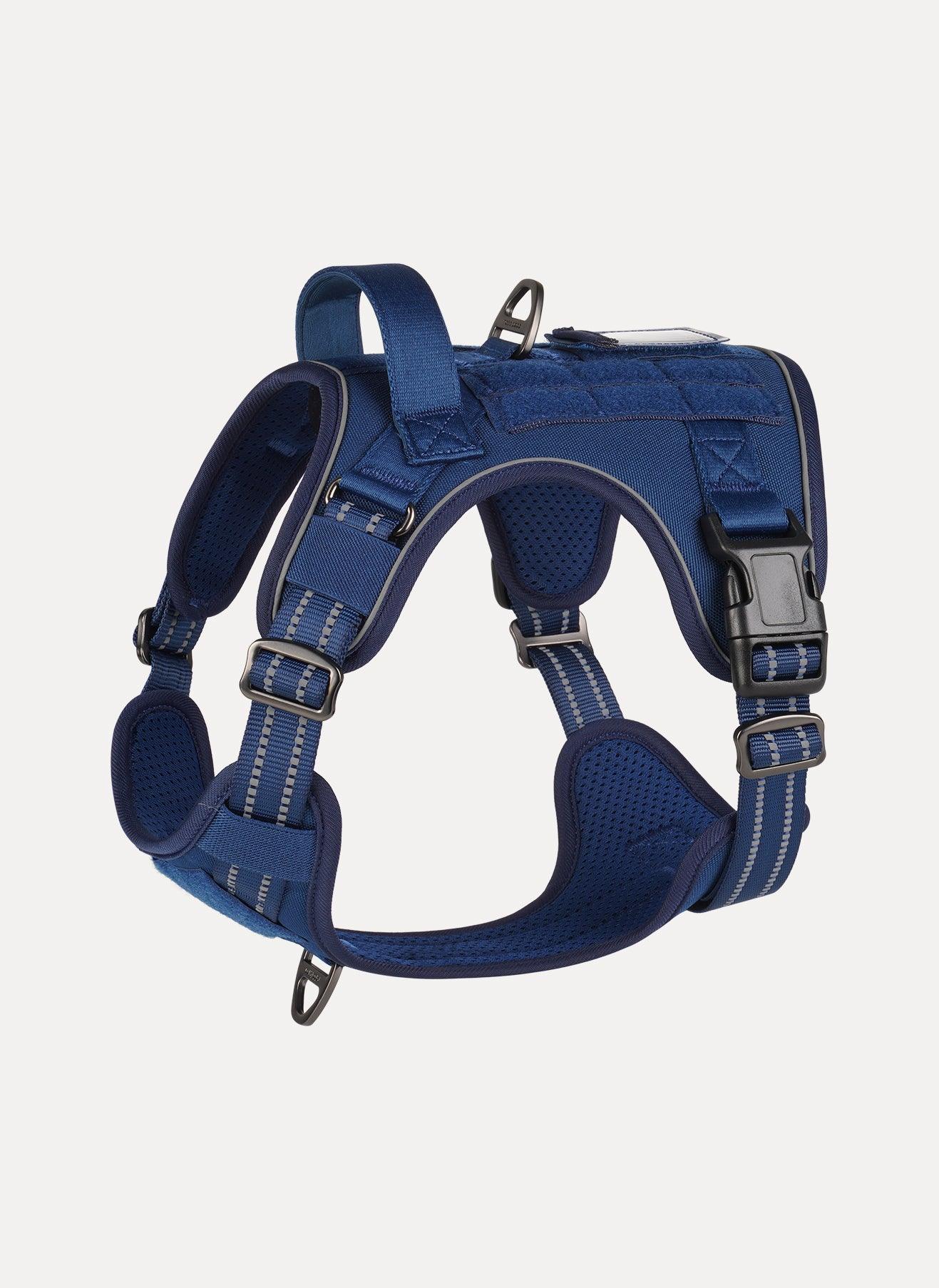 Escape Proof Tactical Dog Vest Harness - Blue 