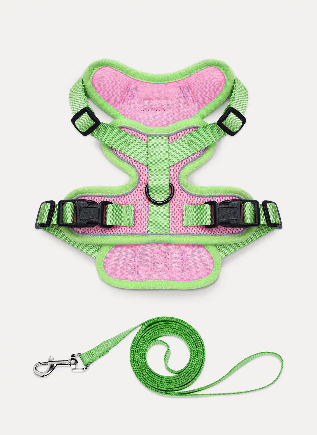 Rabbitgoo Fusion Adjustable cat harness and leash set - Pink & Light Green