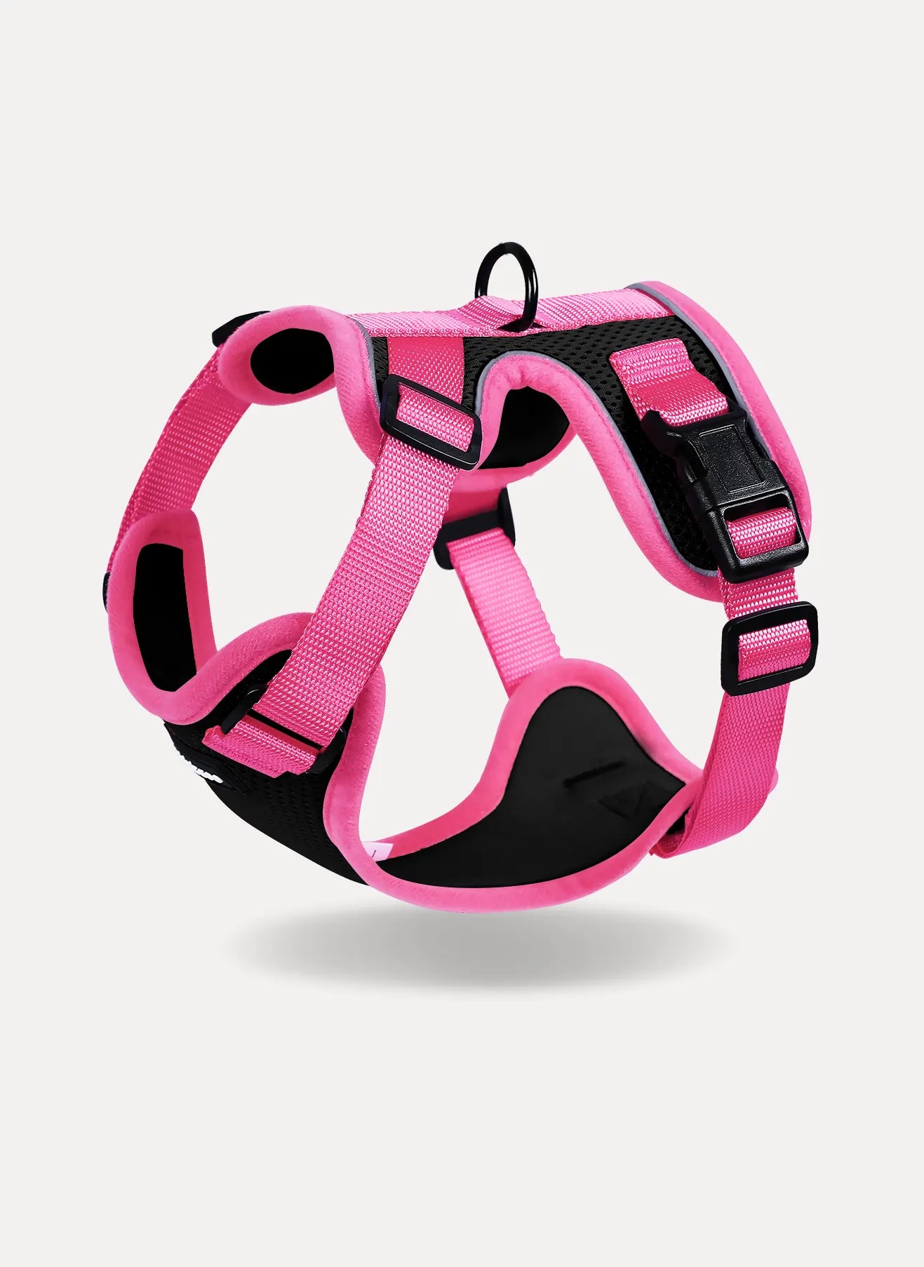 Rabbitgoo Fusion Adjustable cat harness and leash set - Black & Rose Red