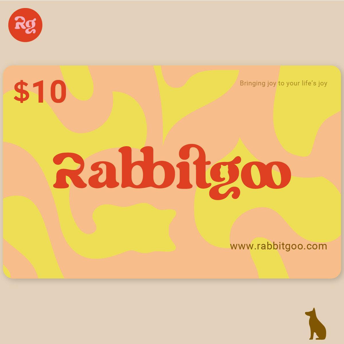 Rabbitgoo gift card - $10.00