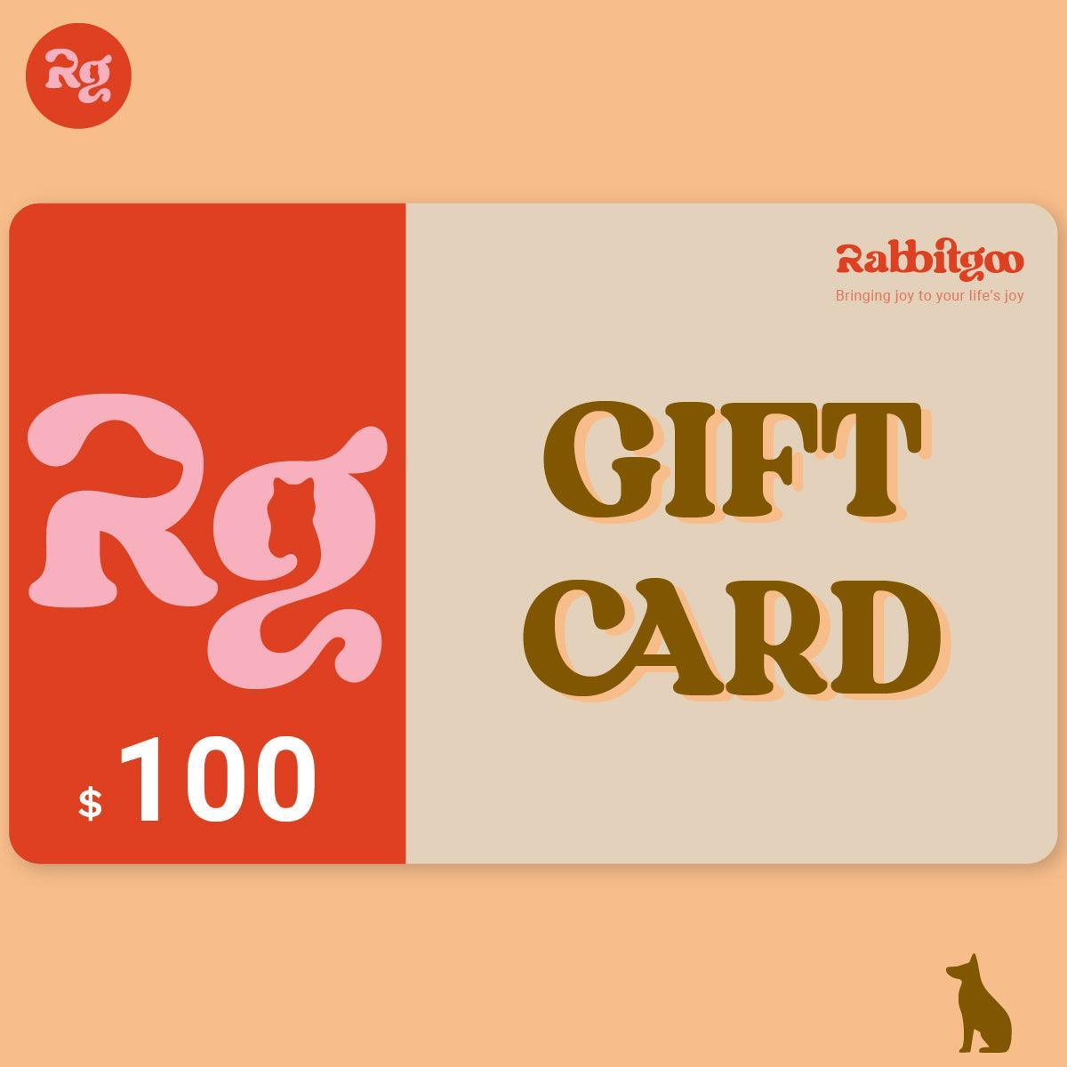 Rabbitgoo gift card - $100.00