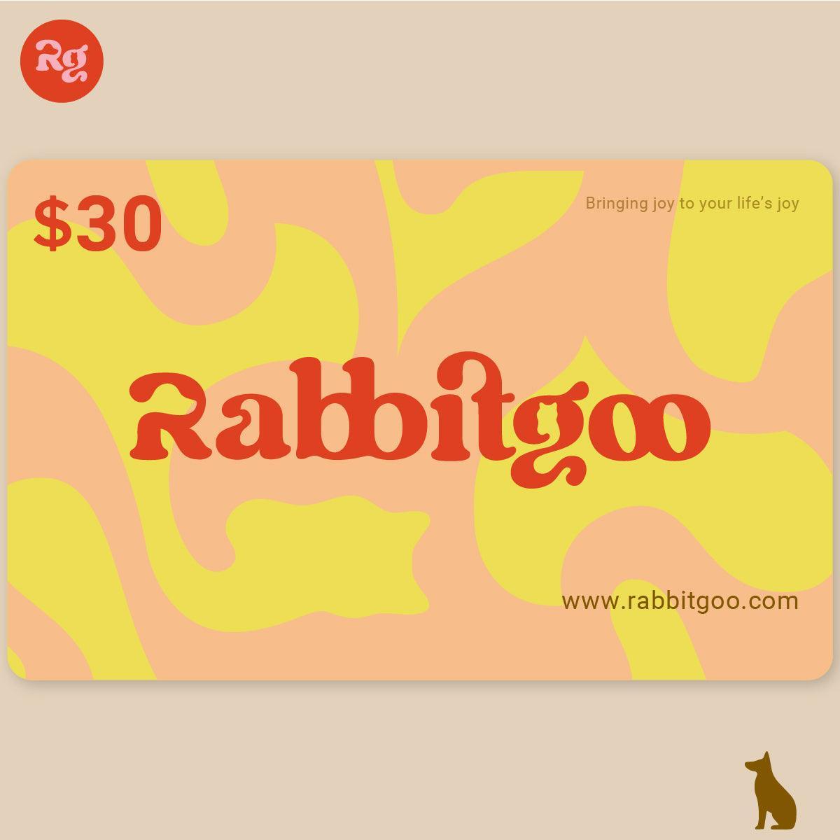 Rabbitgoo gift card - $10.00
