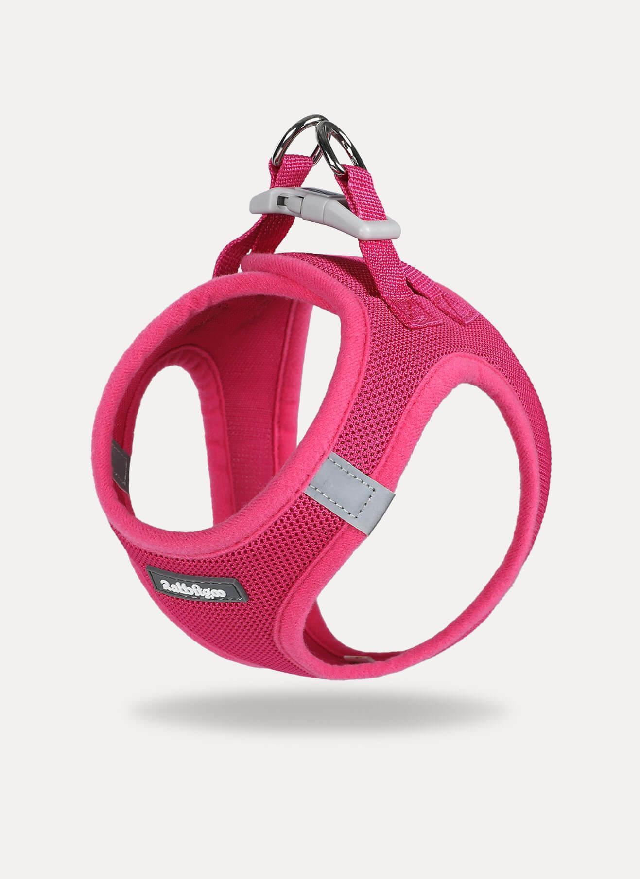 samll dog harness and leash set - Rose red