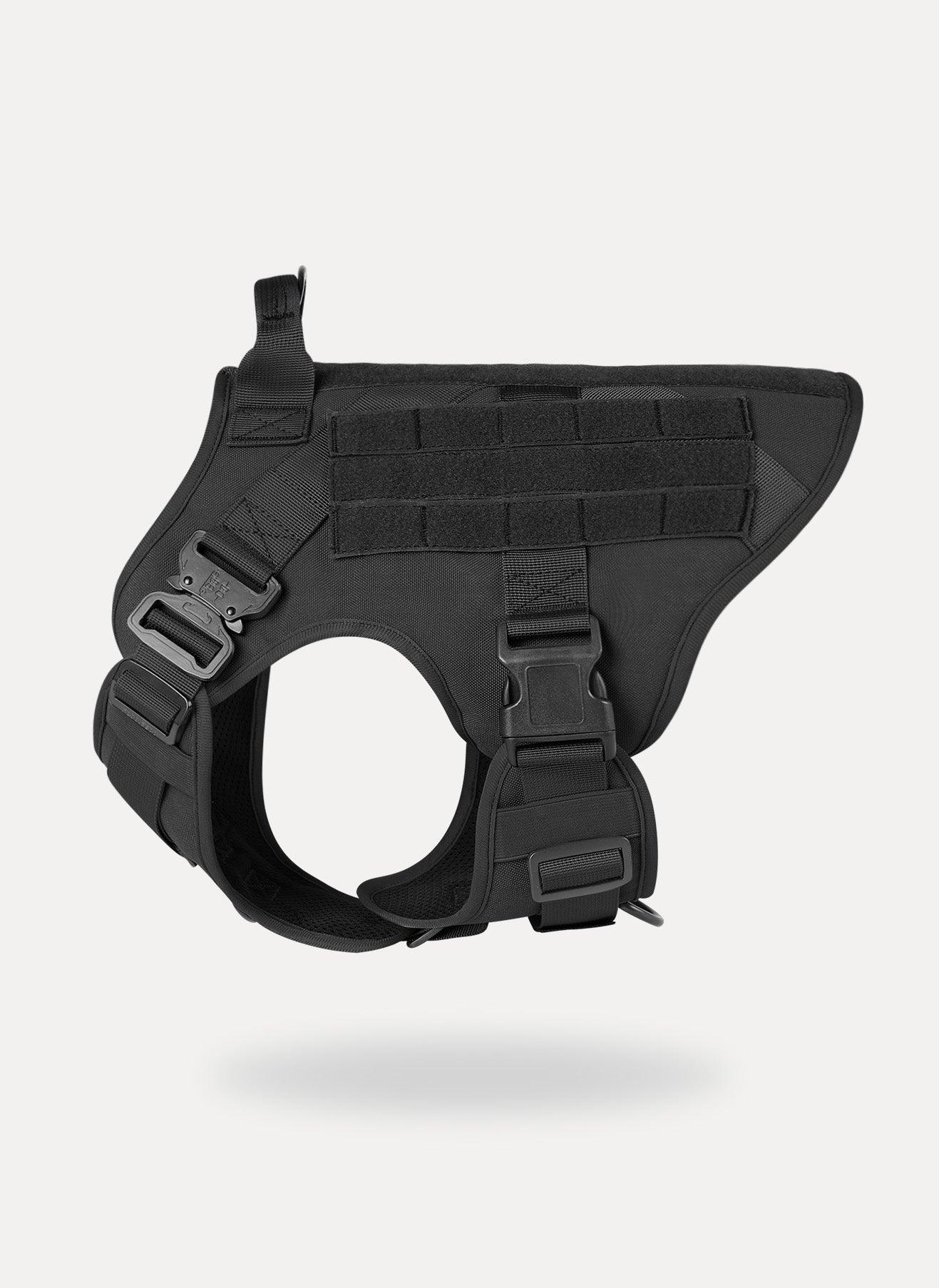 Tactical Dog Harness Vest with Handle - Black 