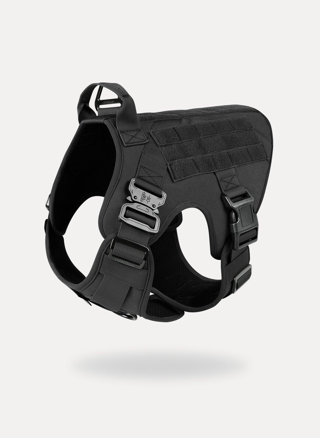 Tactical Dog Harness Vest with Handle - Black 