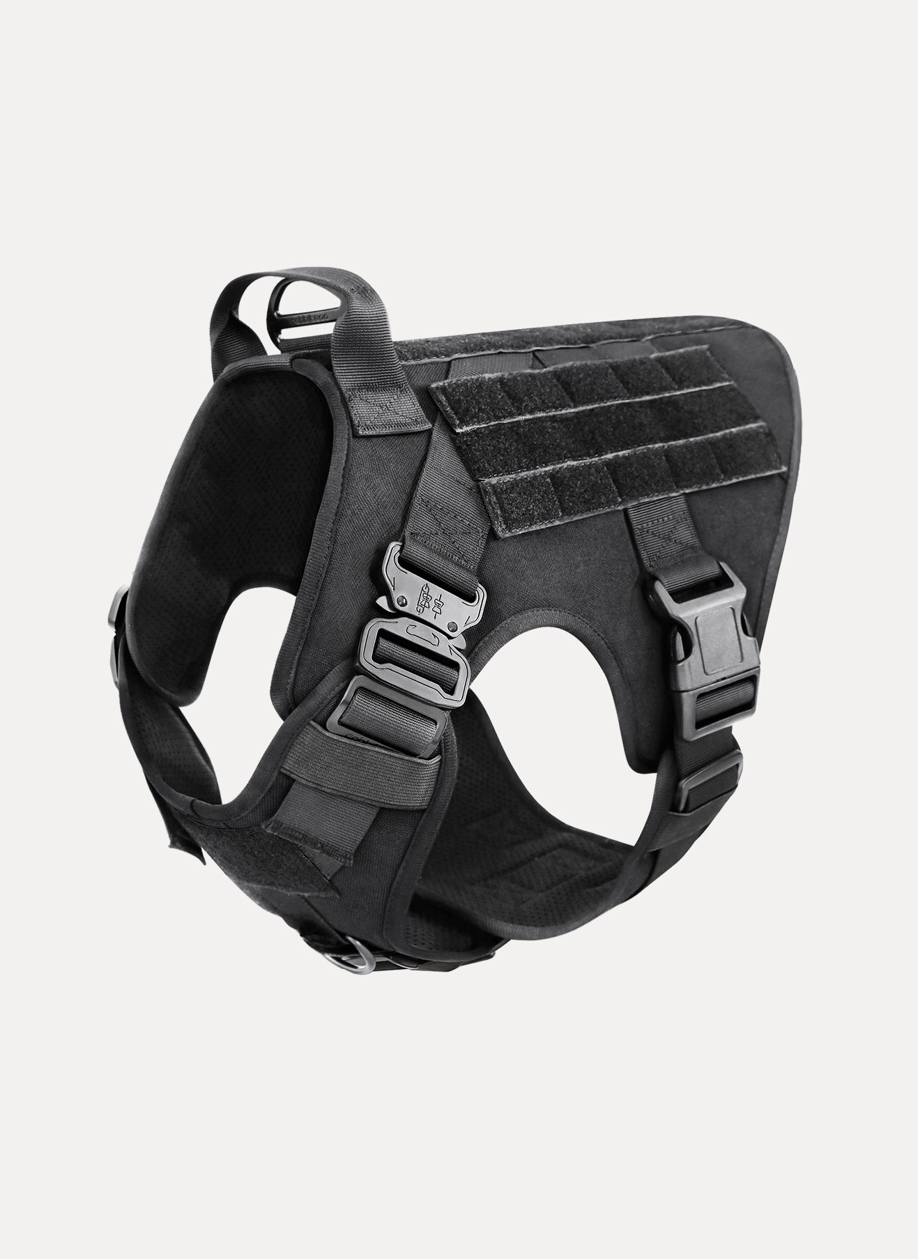 Tactical Dog Harness Vest with Handle - Black 